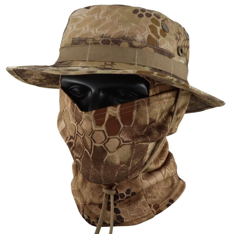 2 Stück Herren Kopfbedeckung Gesichtsmaske Camouflage Taktischer Eimerhut - Stil Nr. 8 - Verstellbar (22 7/8"-24 1/2") - image 12