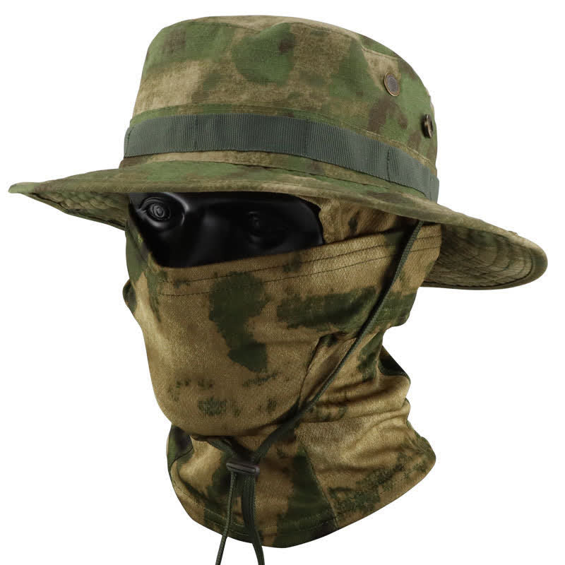 2 Stück Herren Kopfbedeckung Gesichtsmaske Camouflage Taktischer Eimerhut