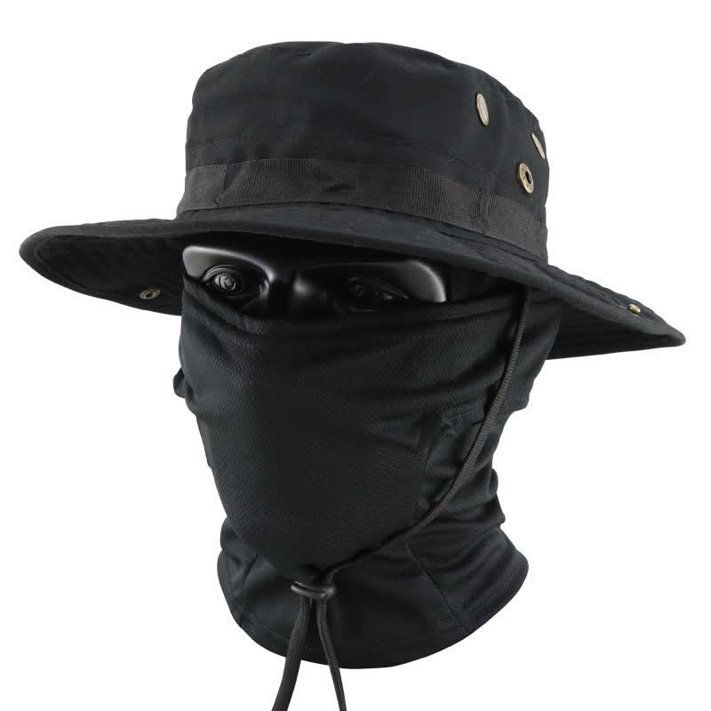 2 Stück Herren Kopfbedeckung Gesichtsmaske Camouflage Taktischer Eimerhut