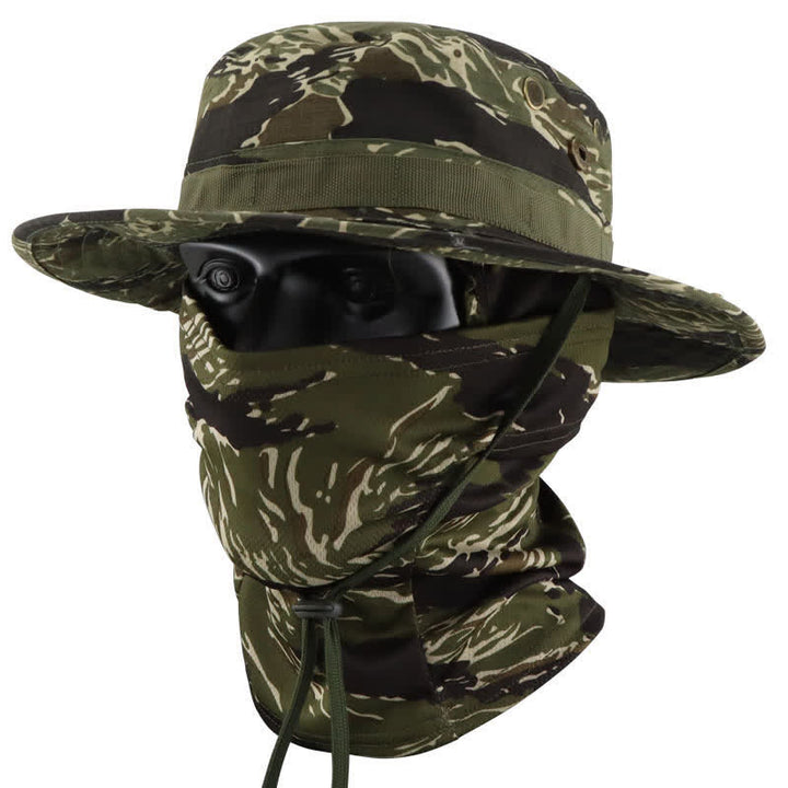 2 Stück Herren Kopfbedeckung Gesichtsmaske Camouflage Taktischer Eimerhut