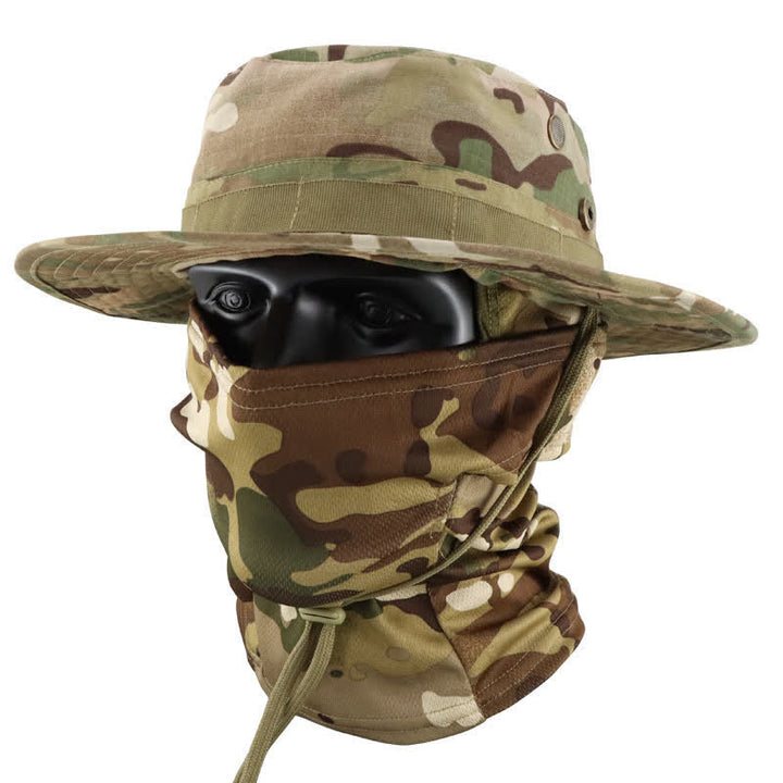 2 Stück Herren Kopfbedeckung Gesichtsmaske Camouflage Taktischer Eimerhut