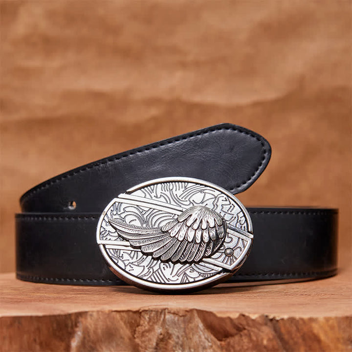 Herren DIY Angel Wings verstecktes Klappmesser Ledergürtel