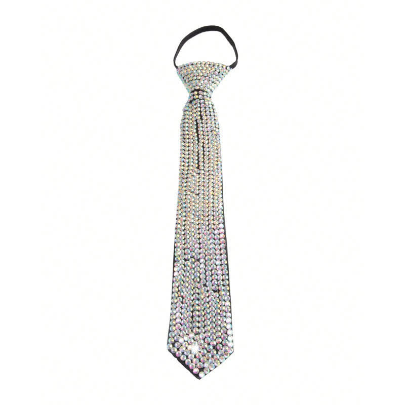 Funkelnde Strass-Krawatte im Diamant-Stil - Bunt - image 7