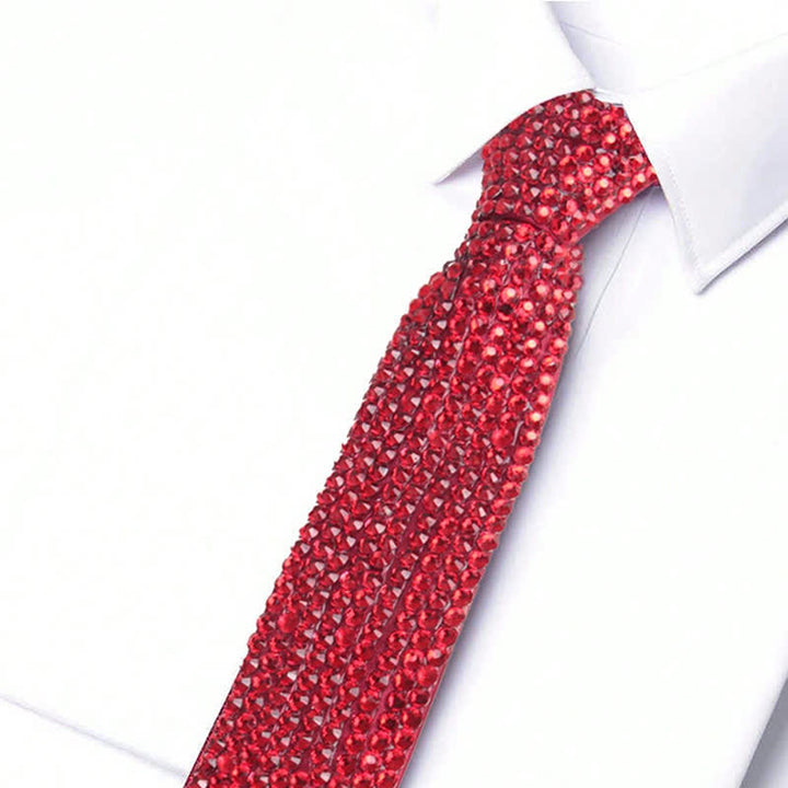 Funkelnde Strass-Krawatte im Diamant-Stil