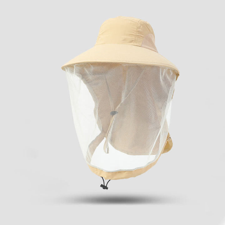 Unisex-Anti-Mücken-Insekten-Eimerhut mit Schleier-Netzschutz