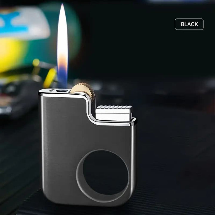 Kreativer, nachfüllbarer Butan-Feuerzeug mit ringförmigem Griff