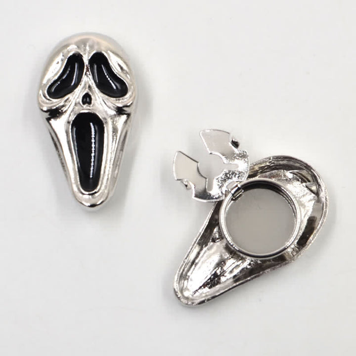 1 Paar Hemdknopfabdeckungen mit schrecklicher Totenkopfmaske zum Aufstecken