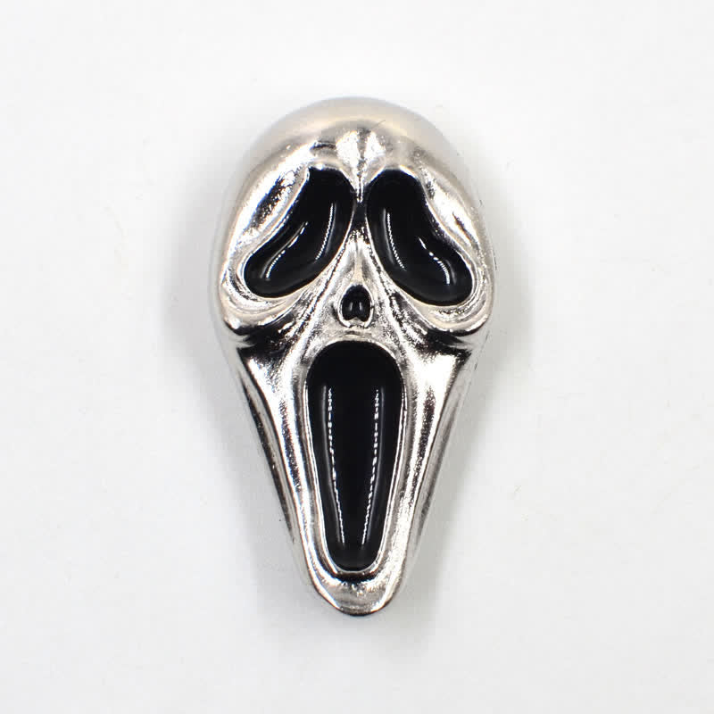 1 Paar Hemdknopfabdeckungen mit schrecklicher Totenkopfmaske zum Aufstecken