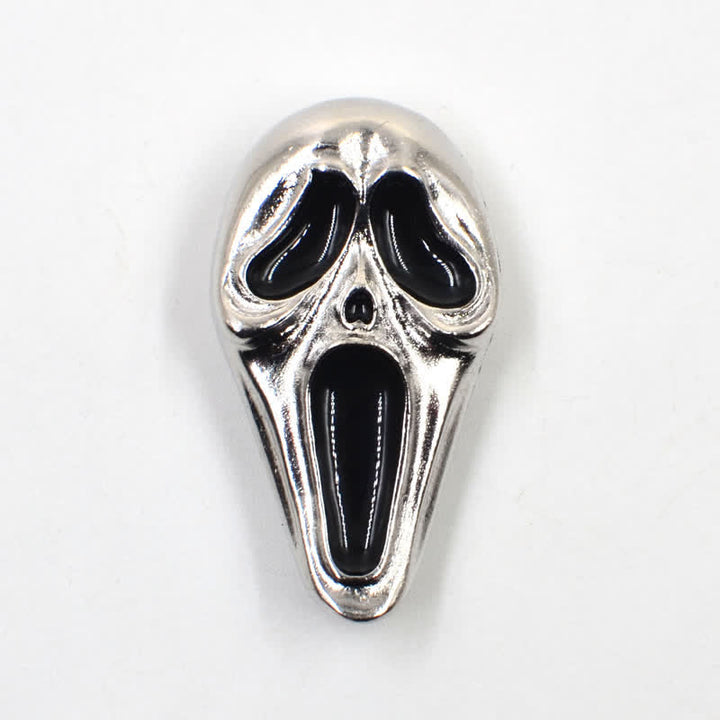 1 Paar Hemdknopfabdeckungen mit schrecklicher Totenkopfmaske zum Aufstecken