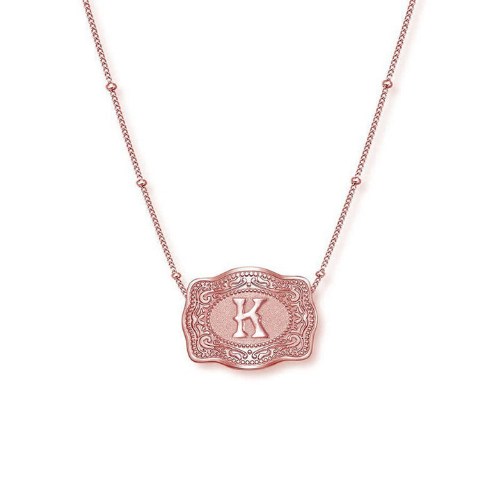 Roségoldene Halskette mit Mini-Anfangsbuchstaben