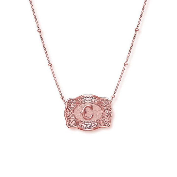 Roségoldene Halskette mit Mini-Anfangsbuchstaben