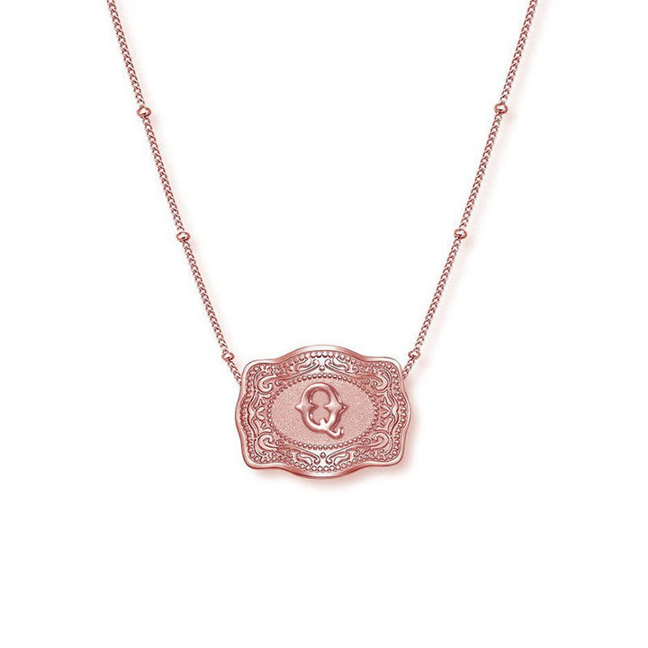 Roségoldene Halskette mit Mini-Anfangsbuchstaben