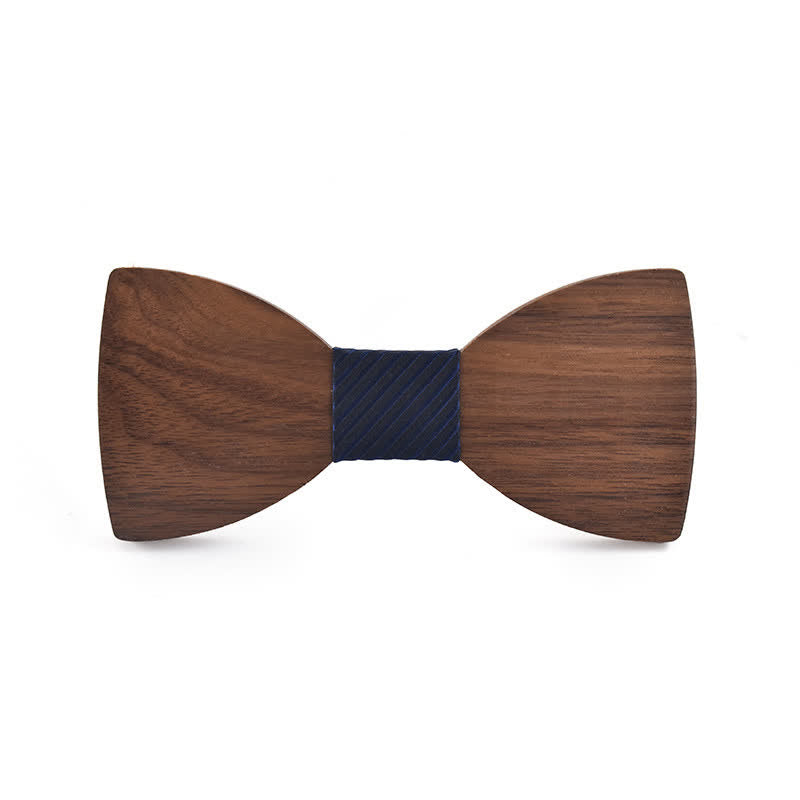 Personalisierter Name Herren Fliege aus Holz mit Gravur für Hochzeit - Schwarze Walnuss - Stil Nr. 5 - image 10