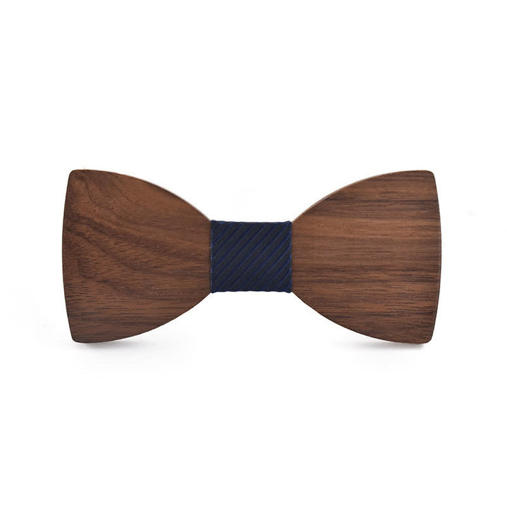 Personalisierter Name Herren Fliege aus Holz mit Gravur für Hochzeit - Schwarze Walnuss - Stil Nr. 5 - image 10