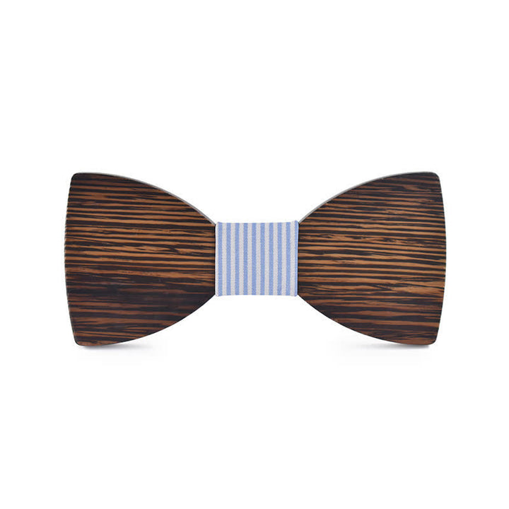 Personalisierter Name Herren Fliege aus Holz mit Gravur für Hochzeit - Wenge - Stil Nr. 6 - image 18