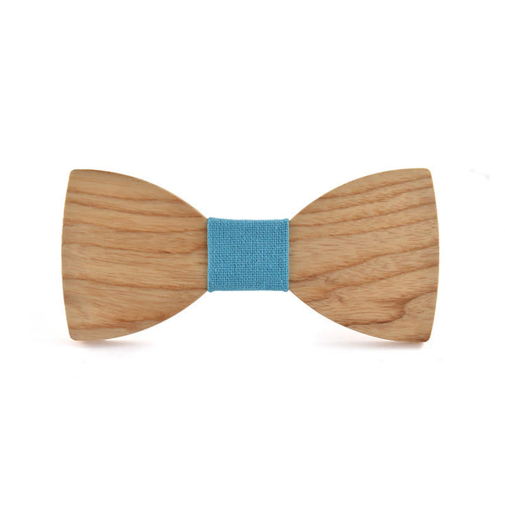 Personalisierter Name Herren Fliege aus Holz mit Gravur für Hochzeit - Weißes Eschenholz - Stil Nr. 5 - image 23