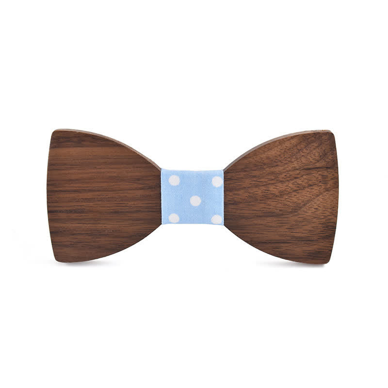 Personalisierter Name Herren Fliege aus Holz mit Gravur für Hochzeit - Schwarze Walnuss - Stil Nr. 4 - image 9