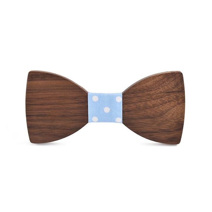 Personalisierter Name Herren Fliege aus Holz mit Gravur für Hochzeit - Schwarze Walnuss - Stil Nr. 4 - image 9