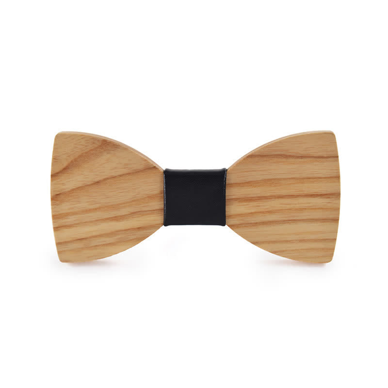 Personalisierter Name Herren Fliege aus Holz mit Gravur für Hochzeit - Weißes Eschenholz - Stil Nr. 1 - image 19