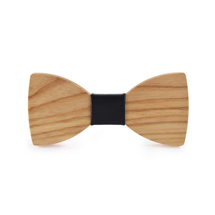 Personalisierter Name Herren Fliege aus Holz mit Gravur für Hochzeit - Weißes Eschenholz - Stil Nr. 1 - image 19