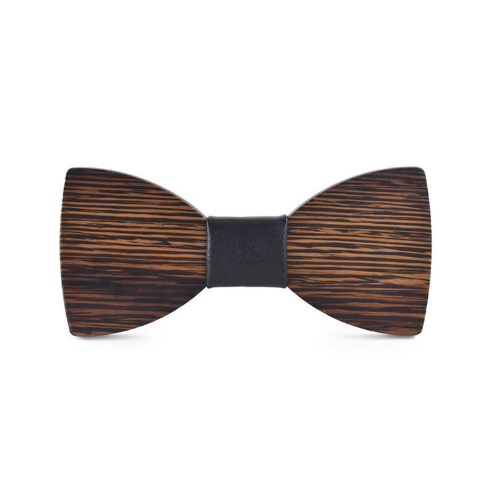 Personalisierter Name Herren Fliege aus Holz mit Gravur für Hochzeit - Wenge - Stil Nr. 1 - image 13