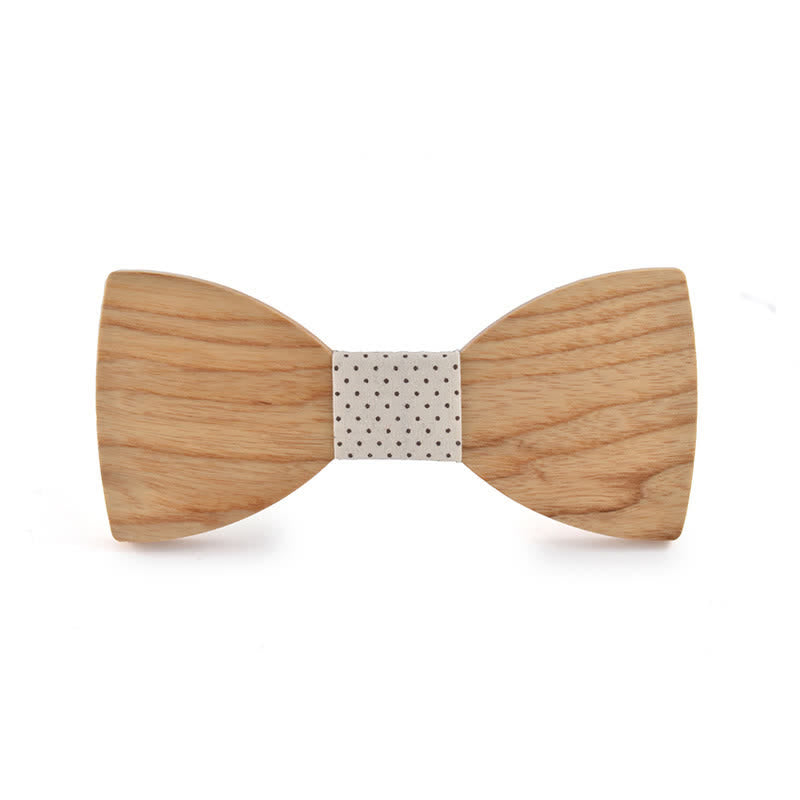 Personalisierter Name Herren Fliege aus Holz mit Gravur für Hochzeit - Weißes Eschenholz - Stil Nr. 2 - image 20