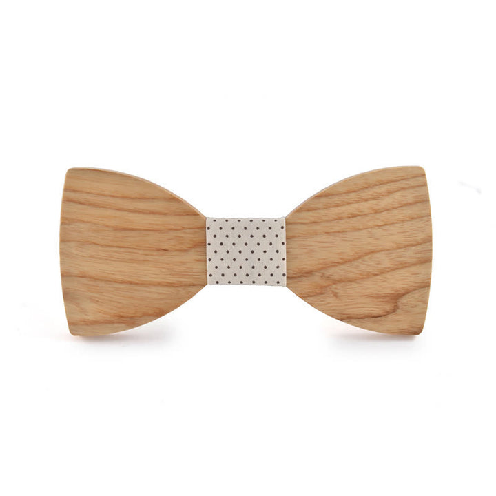 Personalisierter Name Herren Fliege aus Holz mit Gravur für Hochzeit - Weißes Eschenholz - Stil Nr. 2 - image 20