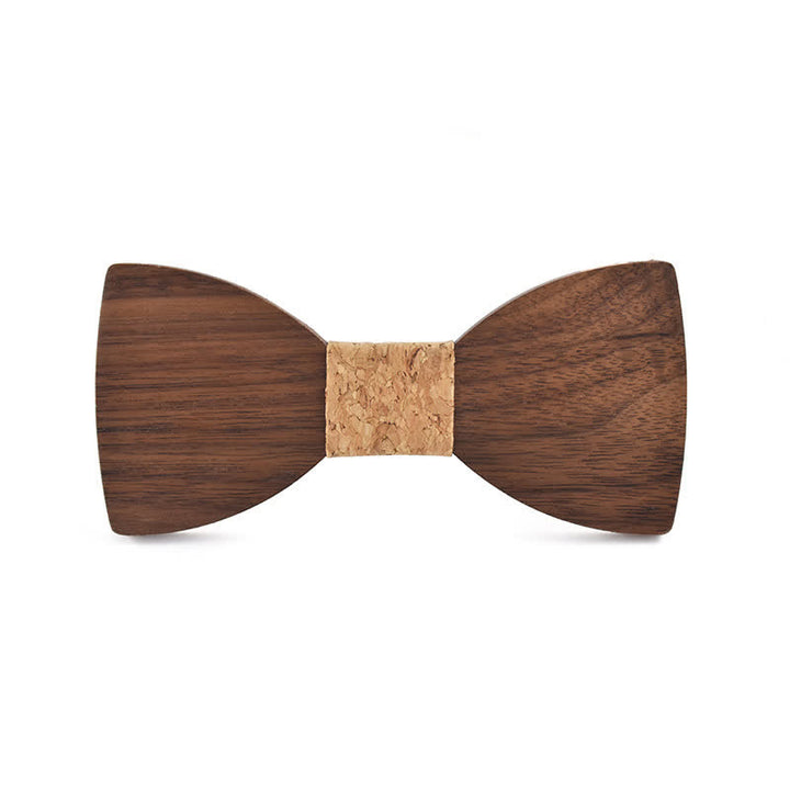Personalisierter Name Herren Fliege aus Holz mit Gravur für Hochzeit - Schwarze Walnuss - Stil Nr. 7 - image 12