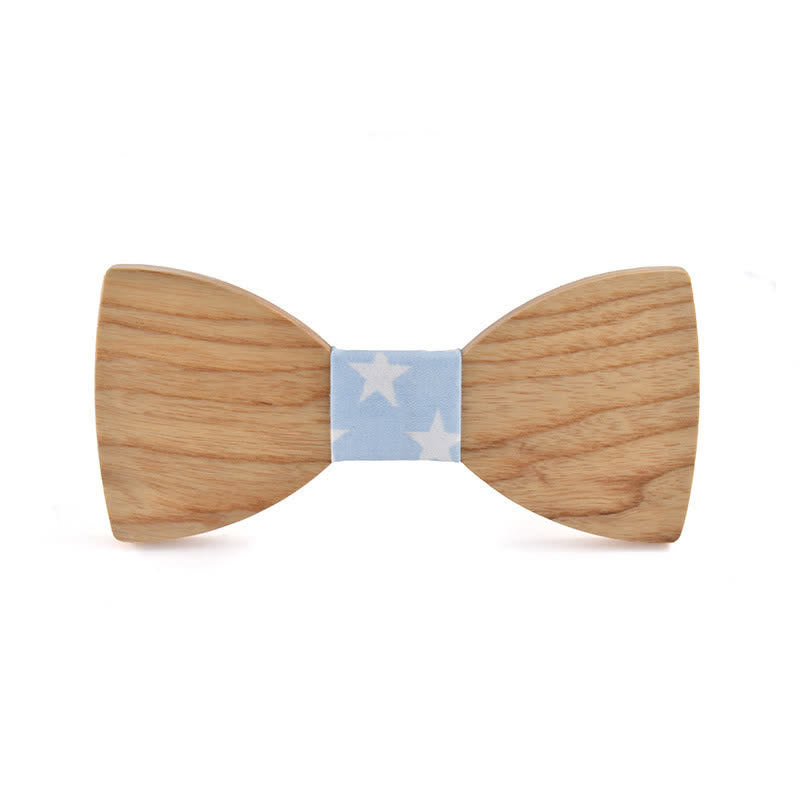 Personalisierter Name Herren Fliege aus Holz mit Gravur für Hochzeit - Weißes Eschenholz - Stil Nr. 7 - image 25