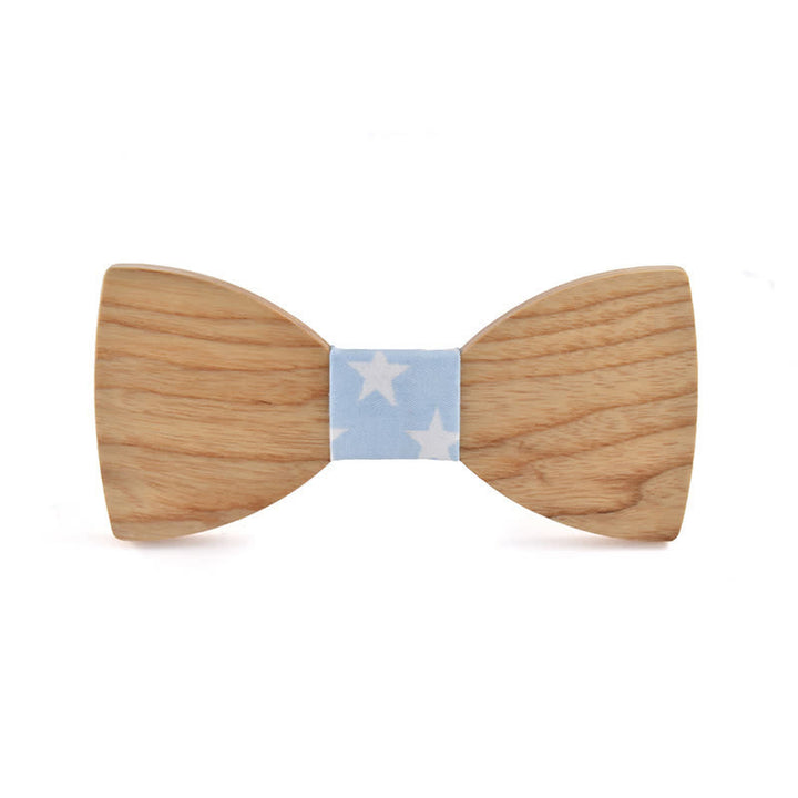Personalisierter Name Herren Fliege aus Holz mit Gravur für Hochzeit - Weißes Eschenholz - Stil Nr. 7 - image 25