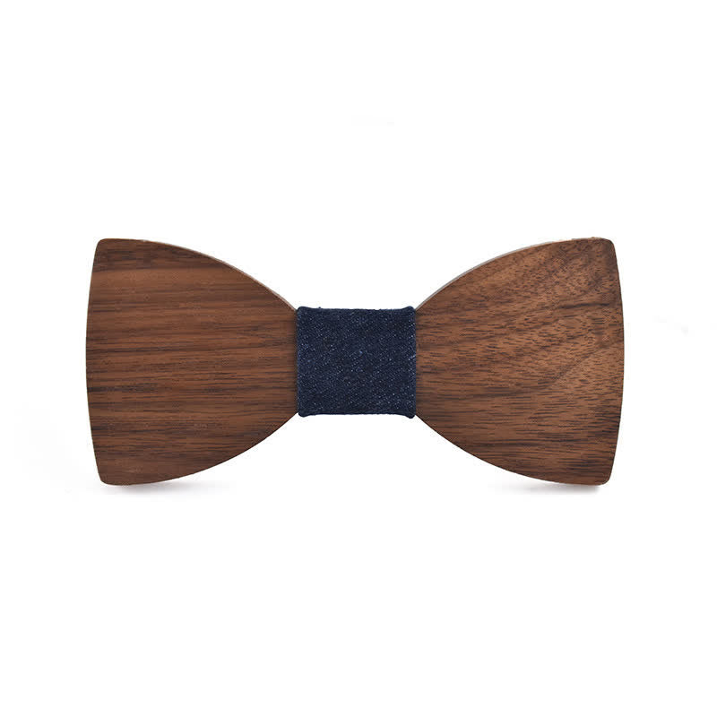 Personalisierter Name Herren Fliege aus Holz mit Gravur für Hochzeit - Schwarze Walnuss - Stil Nr. 2 - image 7
