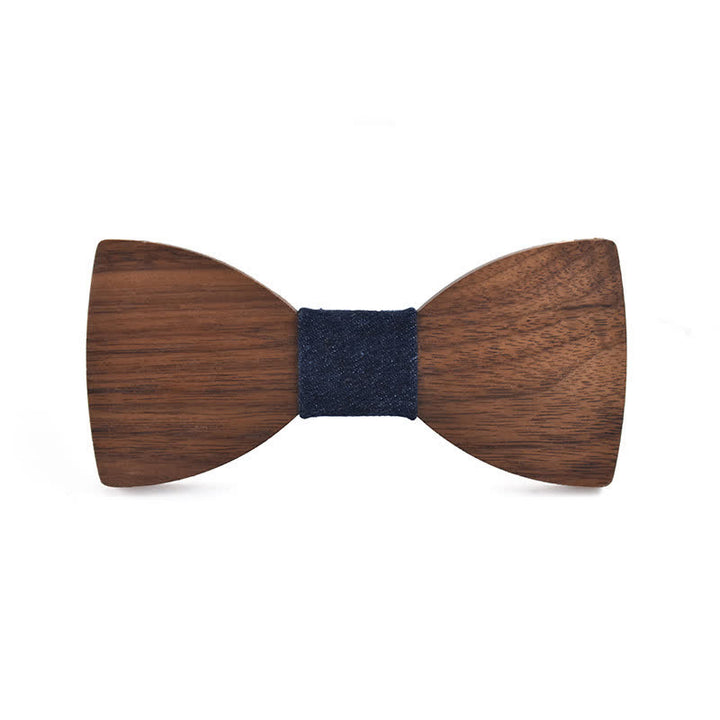 Personalisierter Name Herren Fliege aus Holz mit Gravur für Hochzeit - Schwarze Walnuss - Stil Nr. 2 - image 7