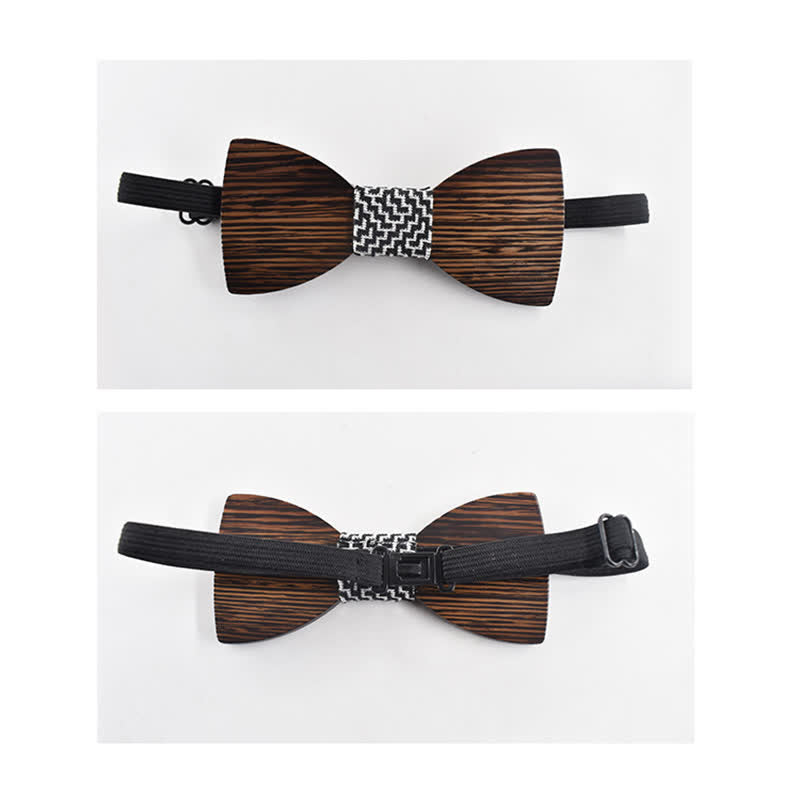 Personalisierter Name Herren Fliege aus Holz mit Gravur für Hochzeit - image 6