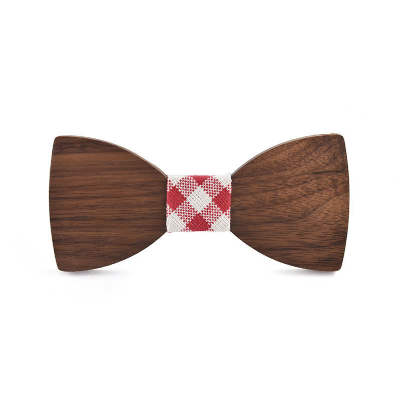 Personalisierter Name Herren Fliege aus Holz mit Gravur für Hochzeit - Schwarze Walnuss - Stil Nr. 6 - image 11