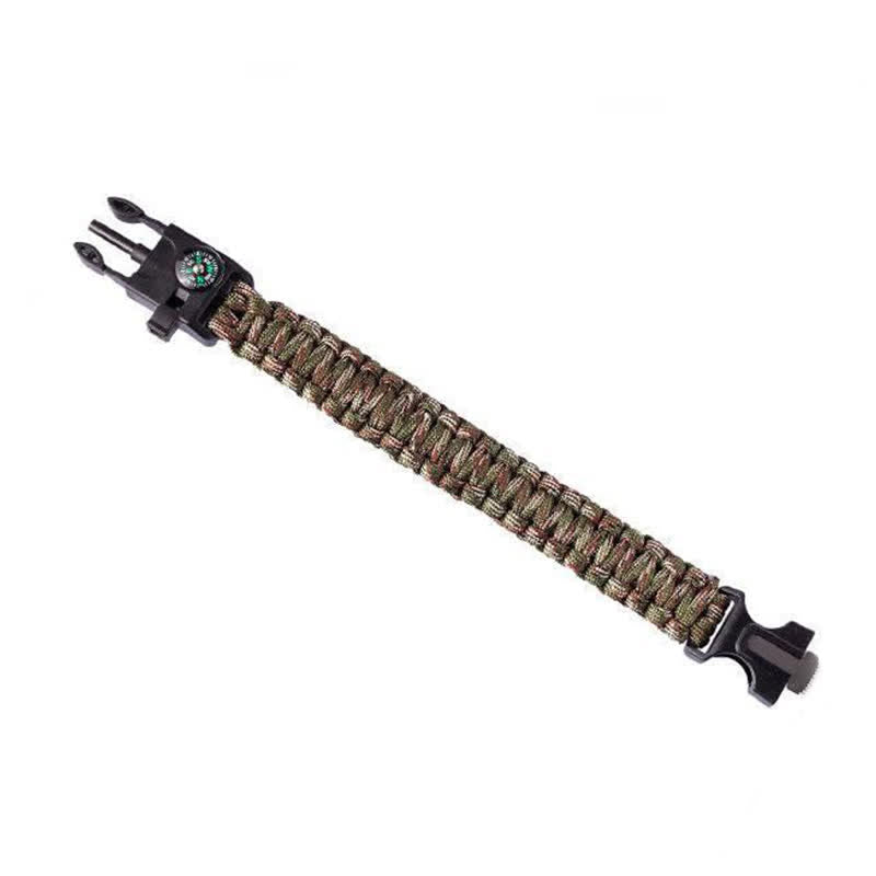 5 in 1 Survival Kompass Pfeife Multifunktions-Kit Armband