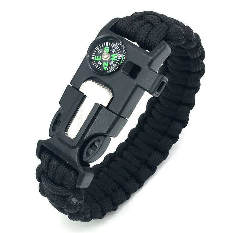 5 in 1 Survival Kompass Pfeife Multifunktions-Kit Armband