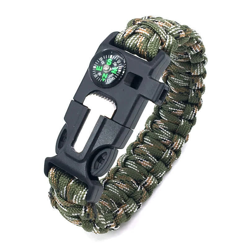 5 in 1 Survival Kompass Pfeife Multifunktions-Kit Armband