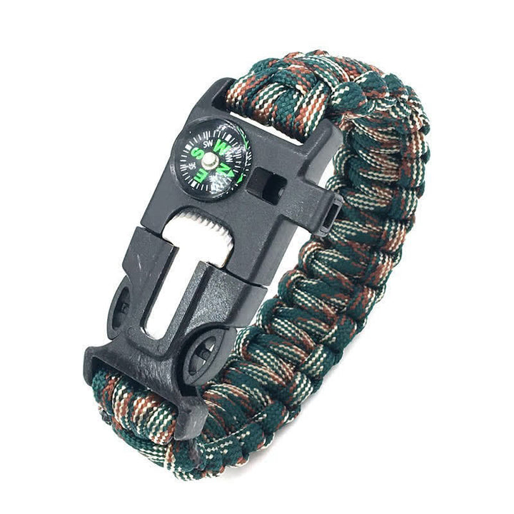 5 in 1 Survival Kompass Pfeife Multifunktions-Kit Armband