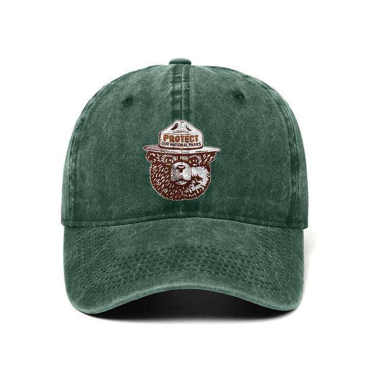 Bear Protect Our National Parks Verstellbare Baseballkappe