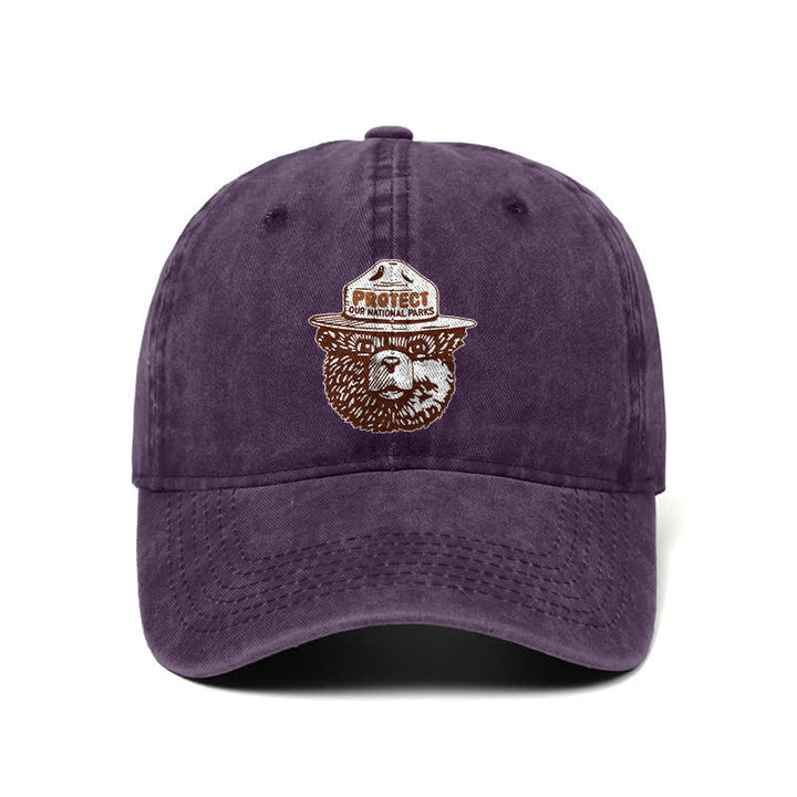 Bear Protect Our National Parks Verstellbare Baseballkappe
