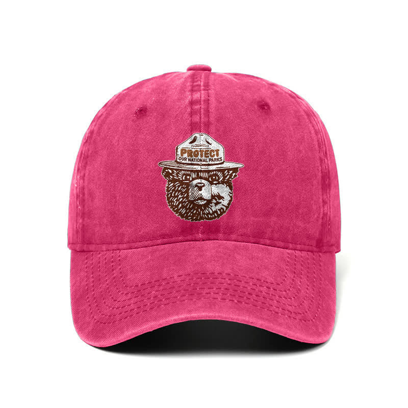 Bear Protect Our National Parks Verstellbare Baseballkappe