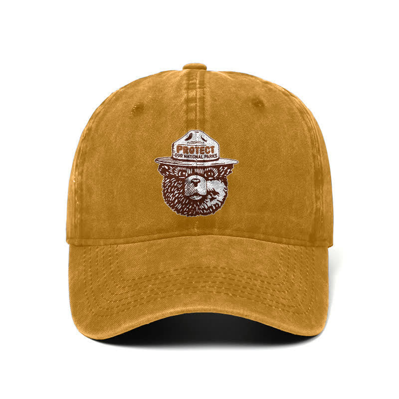 Bear Protect Our National Parks Verstellbare Baseballkappe