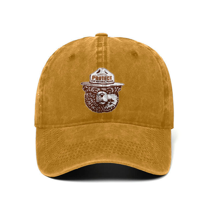 Bear Protect Our National Parks Verstellbare Baseballkappe