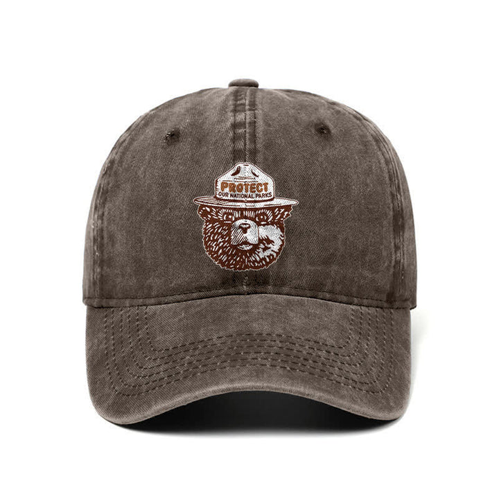 Bear Protect Our National Parks Verstellbare Baseballkappe