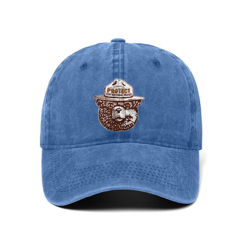 Bear Protect Our National Parks Verstellbare Baseballkappe