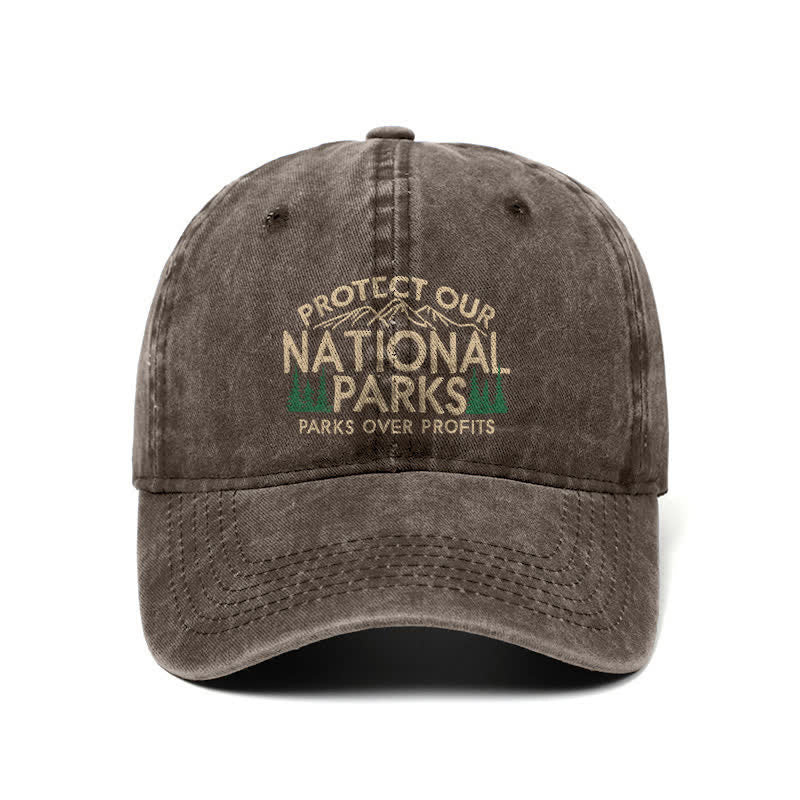 Schützen Sie unsere Nationalparks, Parks über Profit, verstellbare Baseballkappe