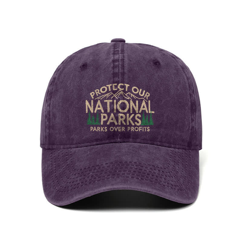 Schützen Sie unsere Nationalparks, Parks über Profit, verstellbare Baseballkappe
