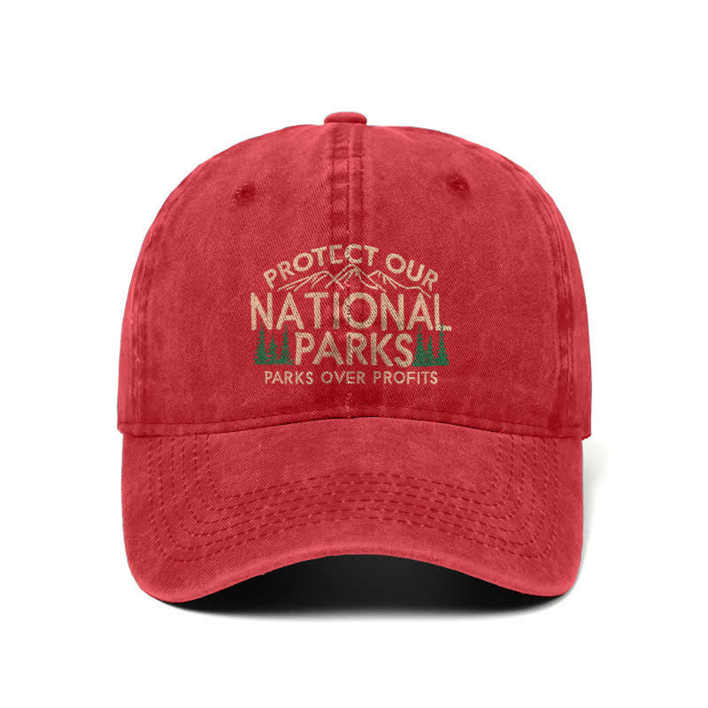 Schützen Sie unsere Nationalparks, Parks über Profit, verstellbare Baseballkappe