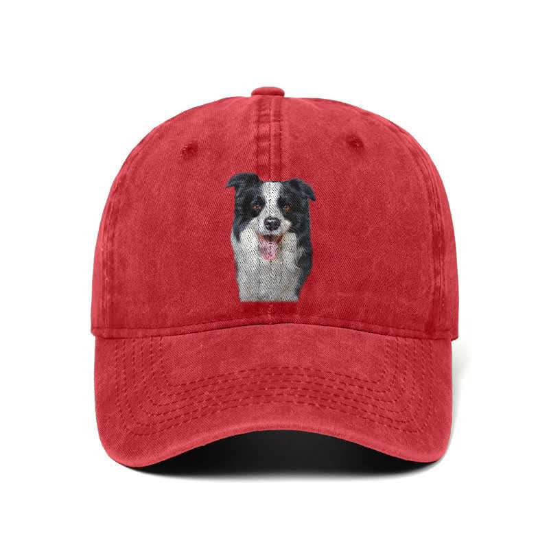 Schwarze Border Collie Hundeliebhaber Verstellbare Baseballkappe