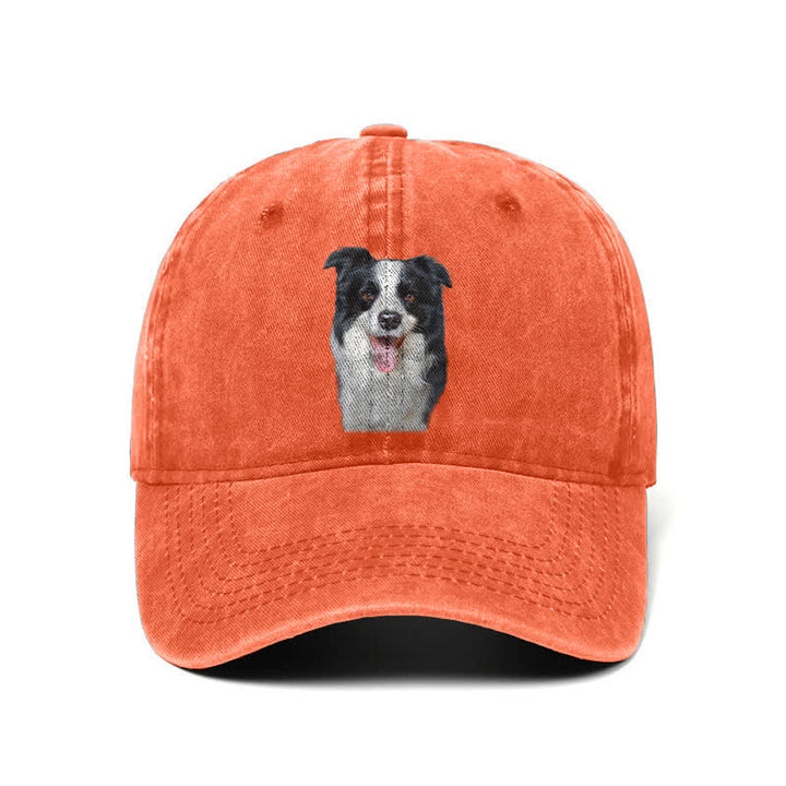 Schwarze Border Collie Hundeliebhaber Verstellbare Baseballkappe
